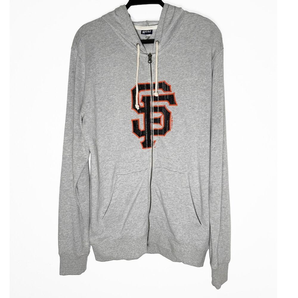 Gear For Sports Mens San Francisco Giants Full Zip Lightweight Hoodie Sweatshirt